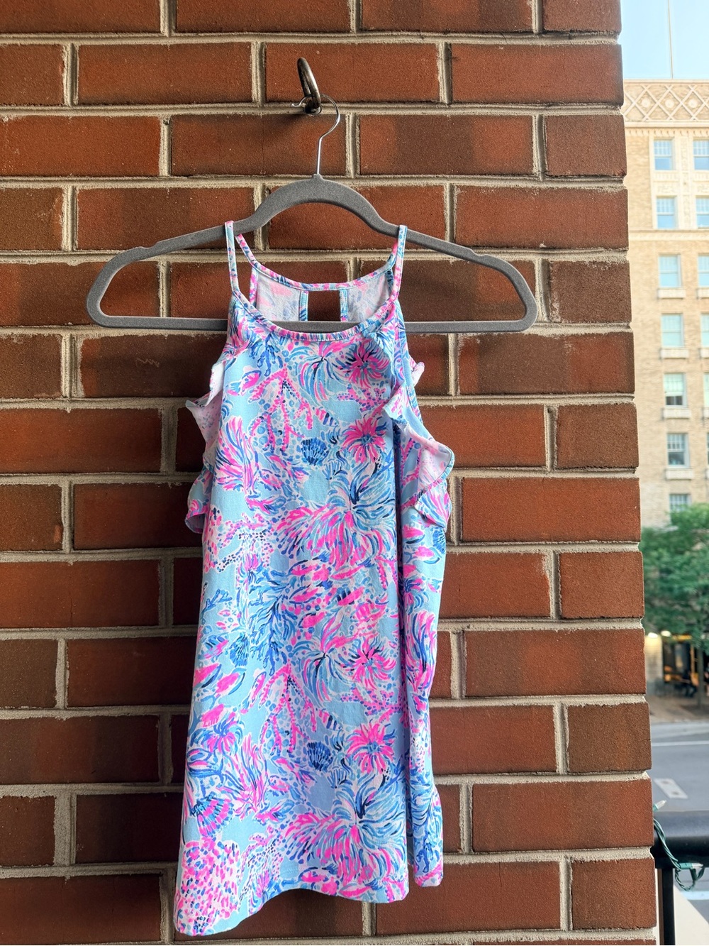 Lilly Pulitzer Blue Pink Halter Top
